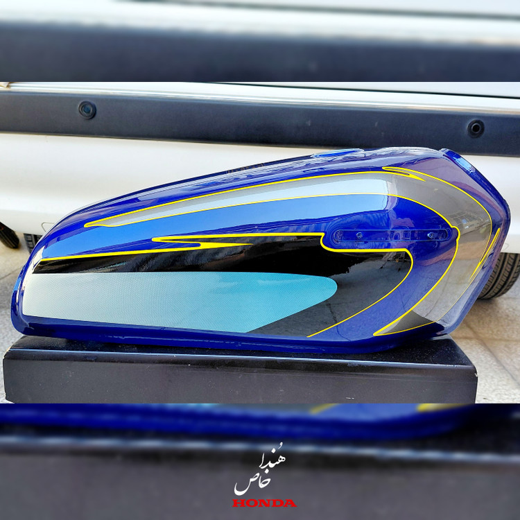 باک موتورسیکلت رهرو آبی اگزایتری (فوق سفارشی)